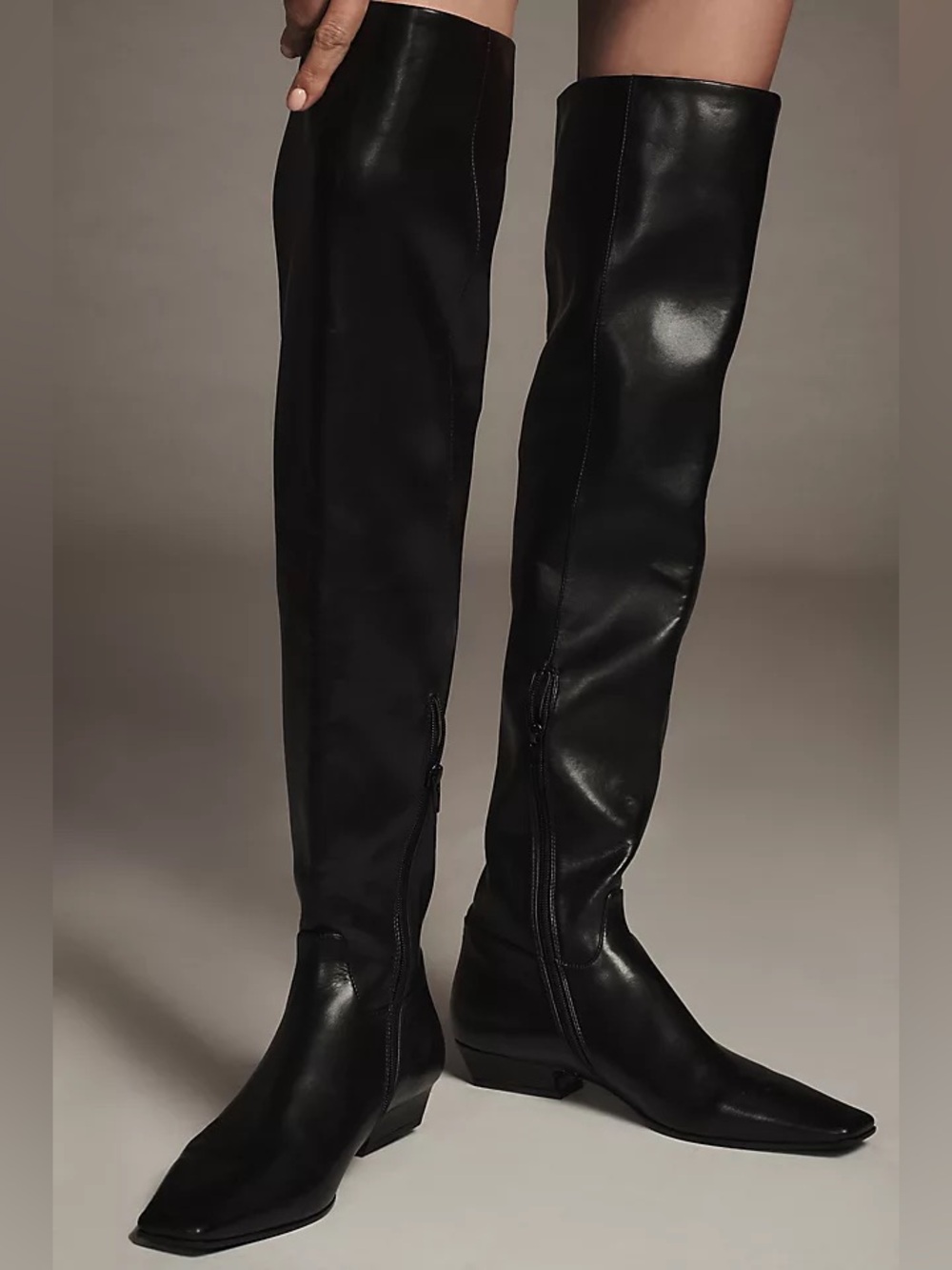 NWOT JEFFREY CAMPBELL Ichab Over-The-Knee Boots Black Sz 7.5 - Picture 2 of 10